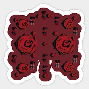 ROSE FIELD WITH SHADE Sticker